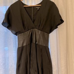 Classy romper with leather waist.